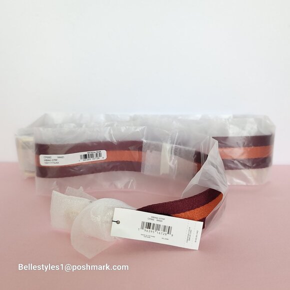 COACH Strap in Webbing Fabric with Dog-Leash Clip- Wine multi⭐ - Picture 13 of 14